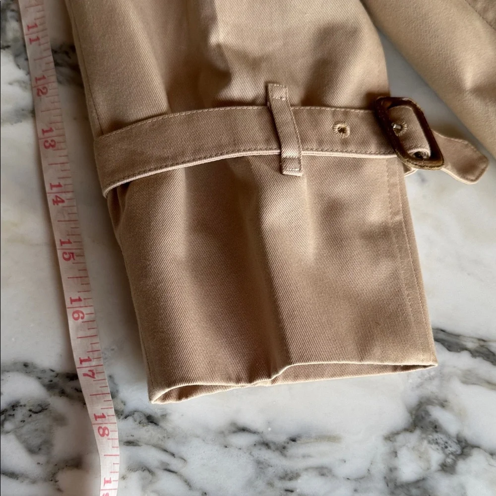 Burberry’s Waterloo Harataige Classic Vintage Beige Trench Coat Women’s 42 long - Picture 15 of 16
